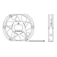 Delta Electronics, Inc. AFB1512EHYVB Tubeaxial Tubeaxial Fan, 172x150x25.4mm, 12VDC, Ball, 4-Leads, Lock Rotor Sensor, Tach/PWM
