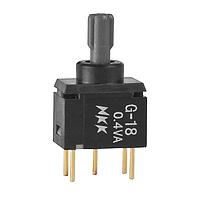 NKK Switches G18KP Rocker Switches (ON)OFF(ON) .150 RKR STEM STRAGHT PC .4VA