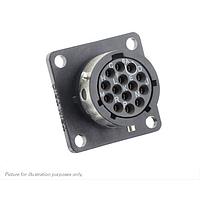 Eaton Souriau-Sunbank UTGX012D14S Receptacles Square flange receptacle, without backshell, with 14 female PCB contacts, IP68/69K in unmated conditions