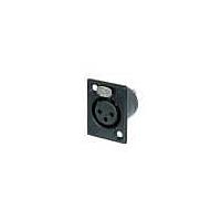 NEUTRIK NC3FP-BAG-1 Receptacles 3P F RECEPT P SERIES SODR CUPS BLK/SIL