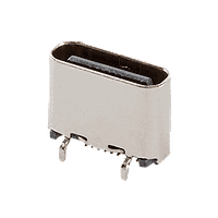 Same Sky (formerly CUI Devices) UJ20-C-V-C-1-SMT-TR USB Receptacle USB Jack 2.0, Type-C, Vertical, Copper Alloy, Surface Mount, 6.5H, T&R