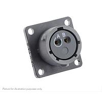 Eaton Souriau-Sunbank UTSX012E2S Receptacles Square flange receptacle, without backshell, with 2 female solder contacts, IP68/69K in unmated conditions