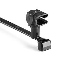 HellermannTyton 156-01774 Standard Cable Ties MOC Clip, 6 mm, Assembled to T50SMVC Swivel Tie, PA66HIRHSUV, Black, 2000/ctn