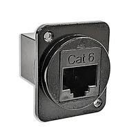 Switchcraft EHRJ45D6B Modular RJ45 CAT6 Diecast Housing, Black