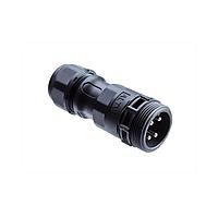 Amphenol LTW 1DC-04BMMB-LL7APP Standard Circular Connector Ceres, Large Size, Plastic, 20A, 04 pins, Male Connector, Male Contact, Straight, 2 Points Lock, Screw-in, Field Installable, F8.0 - F14.0mm, IP67