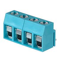 Same Sky (formerly CUI Devices) TB003V-500-P04BE Fixed Terminal Blocks Terminal block, screw type, 5.00 , vertical, 4 poles, CUI Blue, Philip's head screw, PCB mount