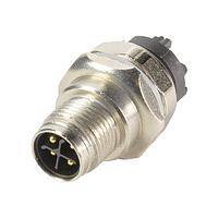 HARTING 21033091431 Connectors M12 S-code 3+PE pin male shielded straight pcb mount THR front mount