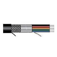 Alpha Wire 25434 BK199 Commercial Application 16 AWG 4 Conductor 600V Unshielded PVC, PUR PER FT Spool, Black