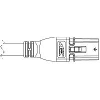 Anderson Power Products 2047KZ3-BK DC Power Cord SINGLE END T LATCH PLUG PWR CORD 1.5MM