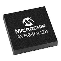 Microchip Technology AVR64DU28-I/STX MCU's 64KB, 8KB RAM, 28p, 24MHz, USB, 10b ADC, 2xUART, SPI, TWI