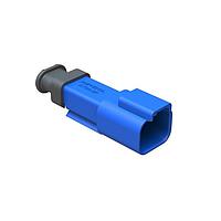 Amphenol SINE Systems AT04-2P-SR01BLU Receptacle 2 Position, Receptacle, Pin, SR01 Strain Relief (Standard Seal), Blue Body