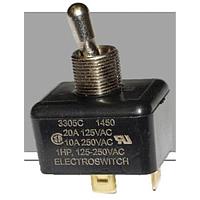 Electroswitch 3302D Toggle Switches 20A SPDT, On-Off-On 6" Wire Leads, IP67