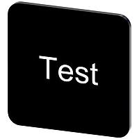 SIEMENS 3SU19000AF160DV0 Labeling Plate, Test INSCR. LABEL, BLACK 22 X 22MM, TEST