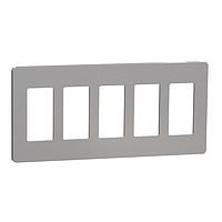 Square D SQWP141005GY Cover Frame 5 GANG SCREWLESS MATTE WALL PLATE GY