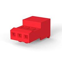AMP Connectors - TE Connectivity 3-641534-3 Receptacle Housing 03P C/E 22AWG W/O TAB LED W/RED STRIPE