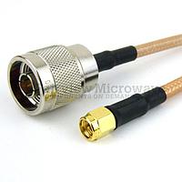Fairview FMC0102143LF N Male to SMA Male Cable RG-142 Coax and RoHS Compliant