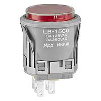 NKK Switches LB15CGW01-5C-JC Pushbutton Switches STD SIZE PUSHBUTTON ILLUMINATED/SNAP-IN
