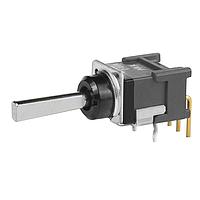 NKK Switches B18EH Toggle Switches (ON)OFF(ON) .394 FLT RIGHT ANGLE PC .4VA