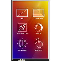 4D LCD 4DLCD-35480320-RTP-IPS TFT Displays 3.5", 320x480 pixels, full colour LCD IPS Module with Resistive Touch