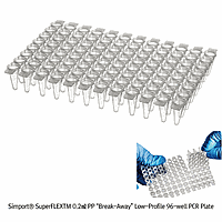 Simport SP.T321.96N Optional ; PCR 8 Strip Caps, Flat Cap, Natural