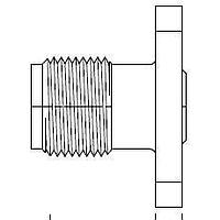 Amphenol SV Microwave SF1550-6400 RF Connectors / Coaxial Connectors SVK JK 4 HL FL MNT W/REAR FML CONT