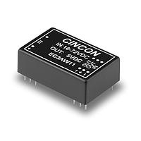 Cincon EC3AW14HMS Isolated DC-DC Converter, 3 Watt, 4:1 Input Range, 18-72VDC Input, +/-5VDC Output, 1.5KVDC min. Isolation, Black Coated Copper with Non-Conductive Base, SMD, 1.25x0.80x.45"