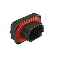 Amphenol SINE Systems AT15-08PB-BM04 Connectors Str Flng Mnt PCB Rcp 8POS Blk Tin Cont B
