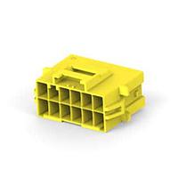 AMP Connectors - TE Connectivity 4-1971775-6 Headers & Wire Housings PTL 2X6 CAP PANEL MT STD TEMP KEY D YEL