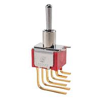 E-Switch 100DP6T1B4M7RE Toggle Switches 0.4VA @ 20V (AC/DC) On-On-On PC Mnt