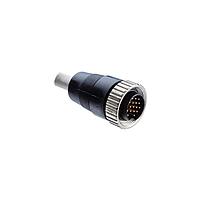 Amphenol LTW DSD-18BFMM-SL6A03 Sensor Cables / Actuator Cables Ceres, Large Size, Metal, Shielded 5A, 18 pins, Female Connector, Male Contact, Straight, Screw Thread, Overmolded, Length 3000mm, IP66