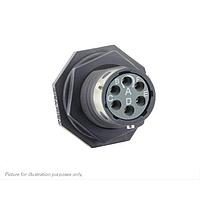 Eaton Souriau-Sunbank UTGX710E6S Receptacles Jam nut receptacle, without backshell, with 6 female solder contacts, IP68/69K in unmated conditions