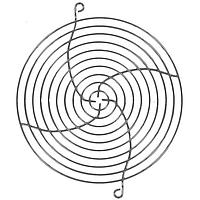 Qualtek Electronics 08169 Guard 150mm Wire Form Fan Guard, Bright Nickel Chrome Fin