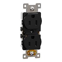 Square D SQR42101BK Duplex Outlets TR 15A DUPLEX OUTLET RESI BK
