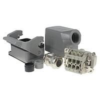 HARTING 10330060000 Connector Kits HAN 6B 6P+GRD METAL SIDE ENTRY HOOD STRT