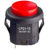 NKK Switches LP0125CMKW015DB/CUL Pushbutton Switches Short Body Pushbutton DPDT, ON(ON), 3A 125-250VAC 30VDC, Round White Actuator, Amber LED 2VDC, Snap-In Mount, Solder QC, 17.30mm Dia Panel Cutout, UL Rated