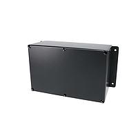 Bud Industries CU-4347-B Enclosures Econobox Diecast Aluminum Box with Mounting Bracket Black (7.4 X 3.2 X 4.7 In)