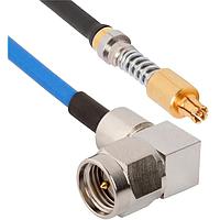 Amphenol SV Microwave MRSMA-085-FV67.3SMPS-180 RF Cable Assemblies SMA R/A M to VITA 67.3 SMPS   18"Cable