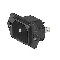 Schurter 3-145-163 Inlets Appliance Inlet, UL 15A/250VAC, Screw-on Mounting, Solder Terminals 3.8 x 0.8 mm, IP40