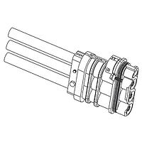 Amphenol Industrial EP425011 ePower 400A 2P Plug 50mm2 Electroless Nickel