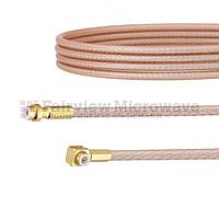 Fairview FMCA1449 Snap-On MMBX Plug to RA Snap-On MMBX Plug Cable RG316-DS Coax