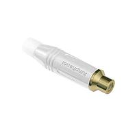 Amphenol Audio ACJR-WHT Cable Mount Diecast SH GLD PLTD CONT COLRD GROM