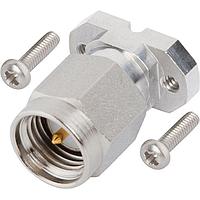 Amphenol SV Microwave SF2911-60973-1S PCB Connectors SMA M Solderless 2 Hole w 4.76mm Scws