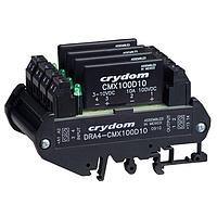 Sensata Technologies - Crydom DRA4-CX240D5 Multiple Relay DIN Mt 280 VAC/5A out 3-15 VDC input