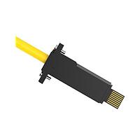 Banner Engineering RDLS-515D Specialized Cables Cordset: Single Ended LS-Custom; 12-pin Straight Female; 4.6 m 5x22 Yellow PVC Jacket; PVC Black