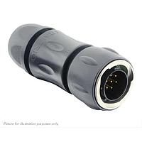 Eaton Souriau-Sunbank UTGX6JC12E10PW Plugs Plug, with cable gland backshell, with 10 male solder contacts, IP68/69K in unmated conditions, keying W