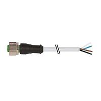Murrelektronik 7000-12221-2141000 Connectors M12 female 0 with cable, PVC 4x0.34 gy UL/CSA 10m
