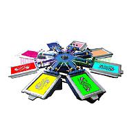 Hoystar GW-850 8 Color 8 Station Silk Screen Printer (600pcs/Hr)