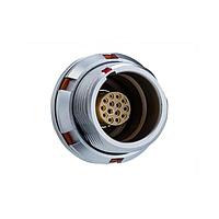 Amphenol LTW FLKD-14EEFS-GCP-001 Circular Push Pull Connectors FLOS, K Series D Size, Metal, 6.5A, 14 pins, Female Connector, Female Contact, Circular, Push Pull, Solder, Receptacle, Front Fastened, Panel Thickness 4, IP68