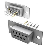 NorComp 772-E09-213R001 Receptacle 9P FEMALE IP67 VERTICAL DIP SOLDER