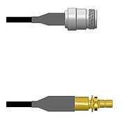 Amphenol Custom Cable Q-1W03Q0008108i RF Cable Assemblies N-SJ/SMB-SJB RG58 108I